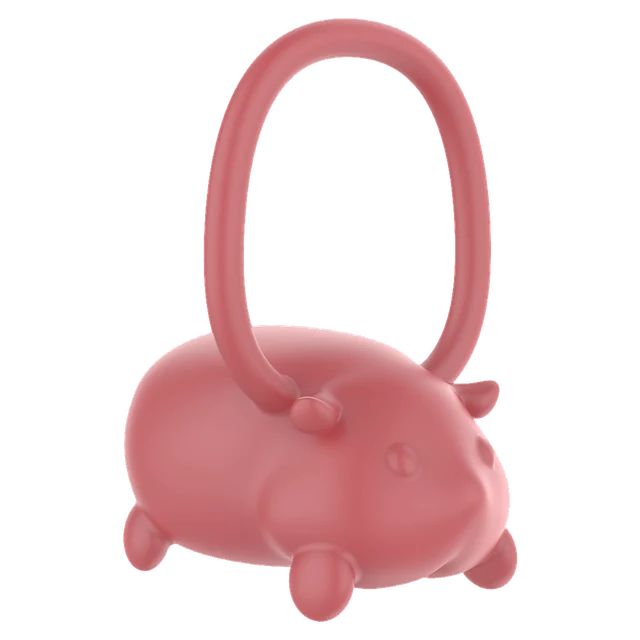 Circuit Couples Ring in dusty rose body-safe silicone