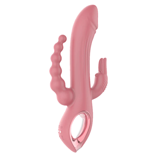 Lotus Personal Massager in warm rose body-safe silicone