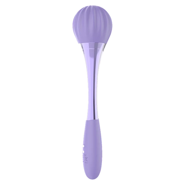 Lumen Metallic-Neck Wand Massager in soft lavender body-safe silicone