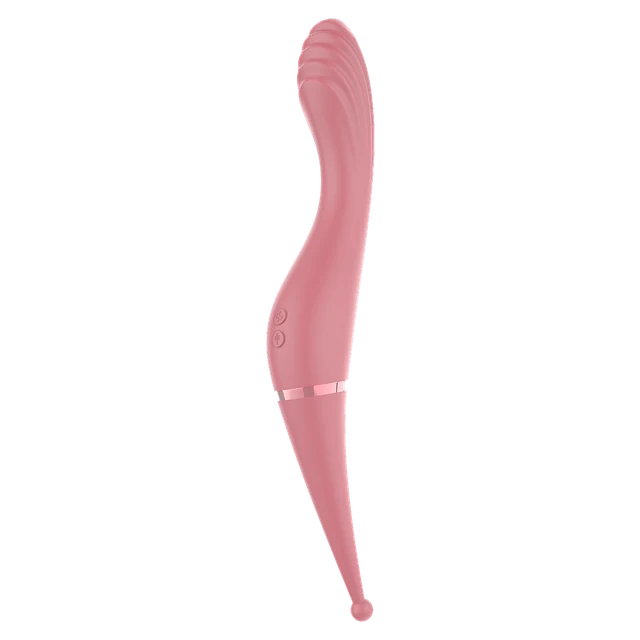 Sable S-Curve Wand Massager in dusty rose body-safe silicone