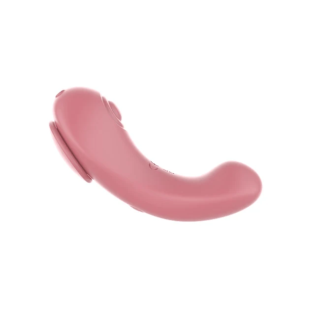 TapTap Wearable Massager in dusty rose body-safe silicone